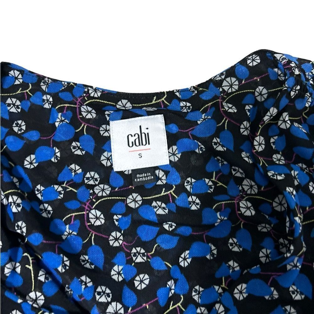 CAbi The Ten Dress floral double layer stretch long sleeve - Picture 8 of 8